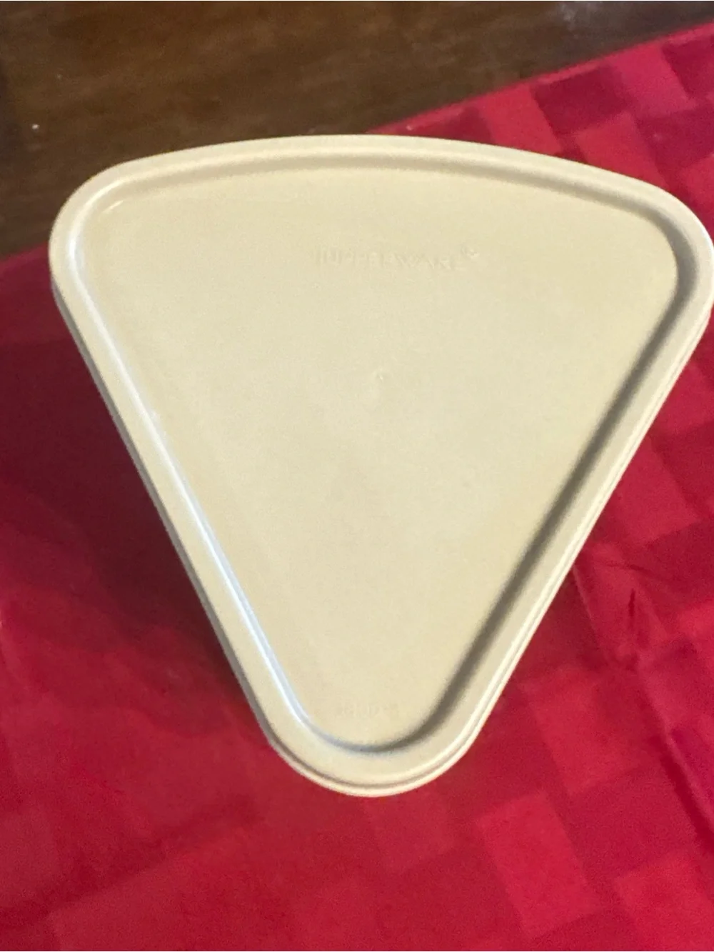 Triangle Snack Containers with Beige Lids - Set of 3